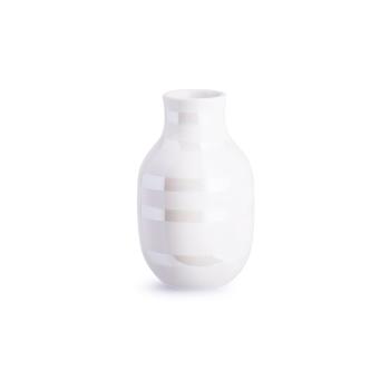 Vază din gresie ceramică Kähler Design Omaggio, înălțime 12,5 cm, alb