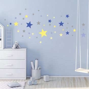 Set 50 autocolante Ambiance Stars Blue and Yellow