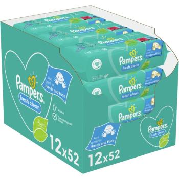 Pampers Fresh Clean XXL Șervețele umede pentru copii pentru piele sensibila 12x52 buc