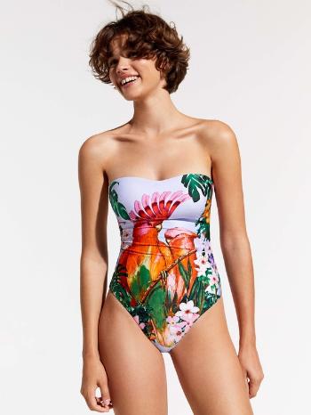 Desigual Parrot Costum de baie întreg Violet