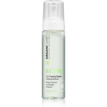 Arganicare Aloe Hydra 2-in-1 Foaming Cleanser spuma de curatare pentru piele normala si grasa 225 ml