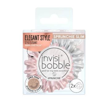 Invisibobble Elastic pentru păr Sprunchie Slim Bella Chrome 2 bucăți