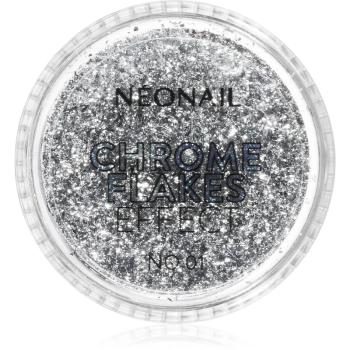 NeoNail Chrome Flakes Effect No. 1 pudra cu particule stralucitoare pentru unghii 0,5 g