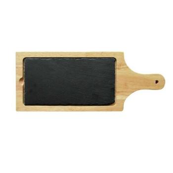 Tavă de servire Toro Kitchen cu ardezie,41 x 16,5 x 1,5 cm