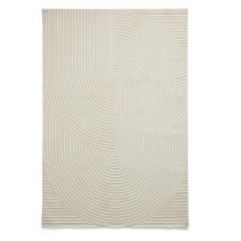 Covor crem lavabil din fibre reciclate 160x230 cm Flores – Think Rugs