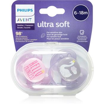 Philips Avent Soother Ultra Soft 6 - 18 m suzetă Mix Girl 2 buc