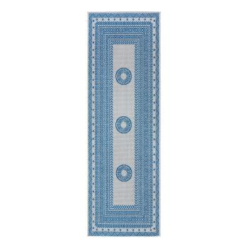 Covor adecvat pentru exterior NORTHRUGS Elegant, 70 x 200 cm, albastru - bej