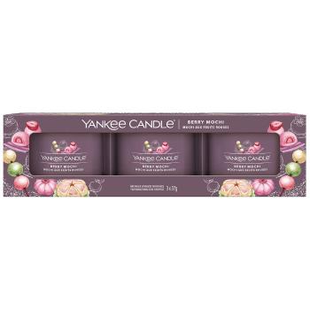 Yankee Candle Set de lumânări votive in sticlă Berry Mochi 3 x 37 g