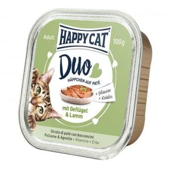 Happy Cat Duo Menu, cu Pui si Miel, 100 g