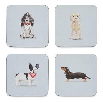 Set 4 suporturi de pahare Cooksmart ® Curious Dogs