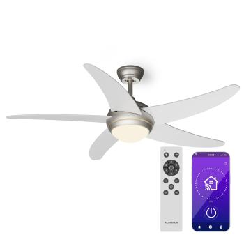 Klarstein Bolero 2 în 1, ventilator de tavan, Ø 132 cm, lumină 55 W, telecomandă, control prin aplicație, funcționare în două direcții