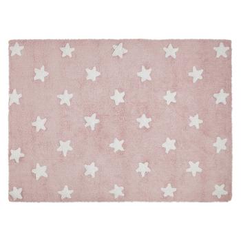 Dětský koberec s hvězdami Stars Pink - White 