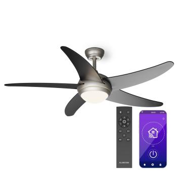 Klarstein Bolero 2 în 1, ventilator de tavan, Ø 132 cm, lumină 55 W, telecomandă, control prin aplicație, funcționare în două direcții