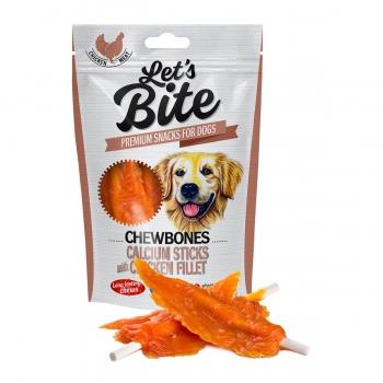 BRIT Let's Bite Chewbones Calcium Sticks with Chicken Fillet, Pui, recompense fără cereale câini, oase cu carne, 300g