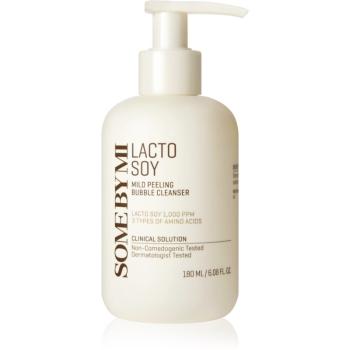 Some By Mi Lacto Soy Mild Bubble Peeling Cleanser curatare usoara dupa exfoliere pentru piele sensibilă 180 ml