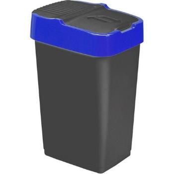 Coș de gunoi Heidrun 18 l, cu dungă albastră