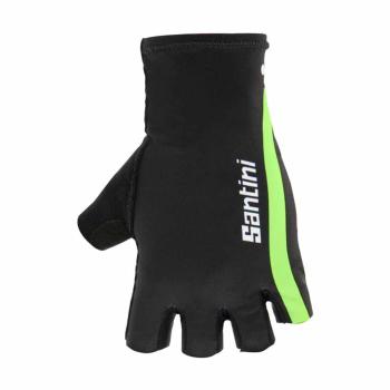 Santini X IRONMAN VIS mănuși - black/green fluo