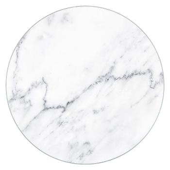 Suport din sticlă pentru vase fierbinți Wenko Marble, ø 20 cm, alb