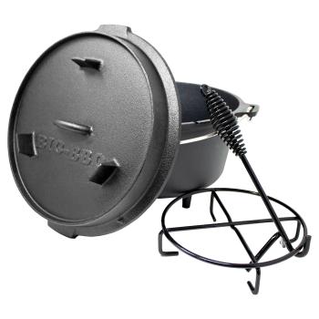 Klarstein Guernsey, oală premium din fontă,  9.0 oală barbecue, fontă, dimensiunea L/9 qt/9 l