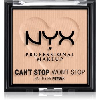 NYX Professional Makeup Can't Stop Won't Stop Mattifying Powder pudra matuire culoare 03 Light Medium 6 g