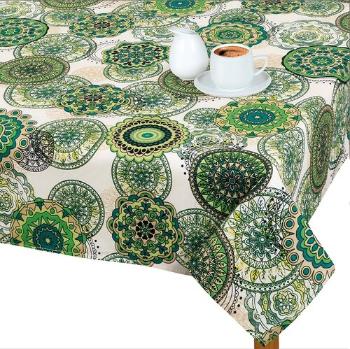 Față de masă Adéla Mandala verde, 120 x 140 cm, 120 x 140 cm
