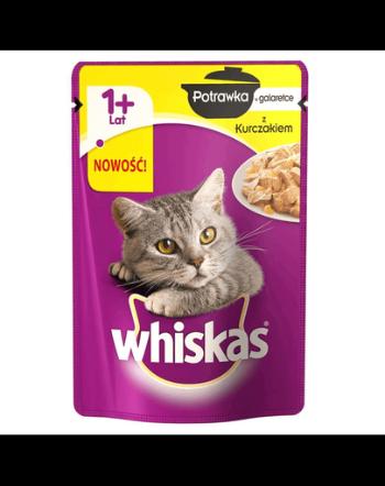 WHISKAS Adult Tocăniță cu pui în jeleu 28 x 85 g