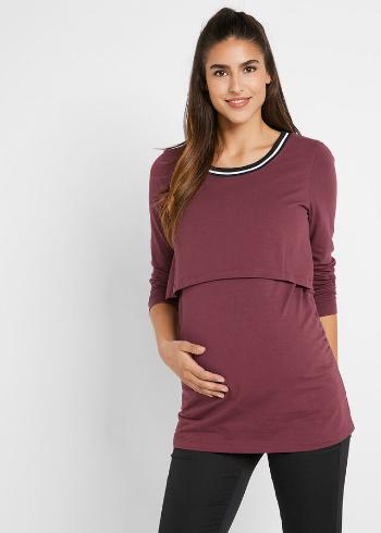 Bluză pentru gravide/pentru alăptare din bumbac organic
