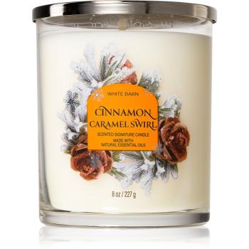 Bath & Body Works Cinnamon Caramel Swirl lumânare parfumată 227 g