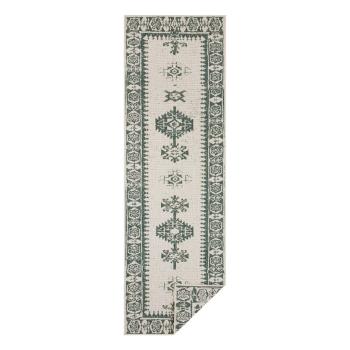 Covor adecvat pentru exterior Bougari Duque, 80 x 250 cm, verde-crem