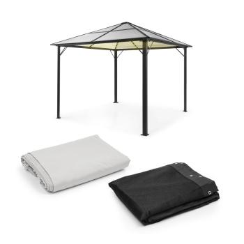 Blumfeldt Pantheon Solid Sky Ambient Solar, pavilion, plase pentru țânțari, 3 × 3 m, iluminat solar