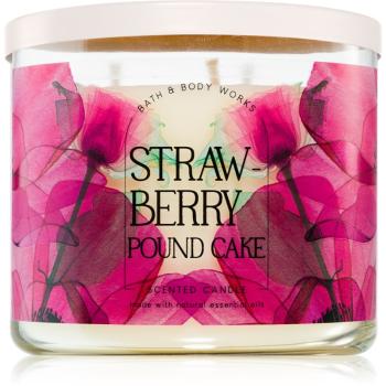 Bath & Body Works Strawberry Pound Cake lumânare parfumată 411 g