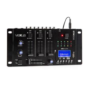 Vexus STM3030 4-Kanal-Mischpult Bluetooth USB SD MP3 cu LED-uri