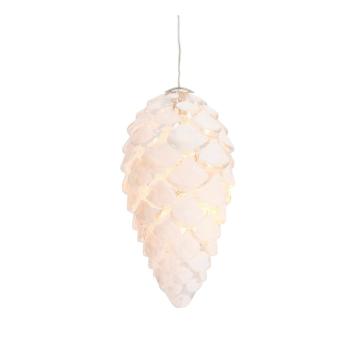 Decorațiune luminoasă de Crăciun albă suspendată ø 8 cm Celina – Sirius