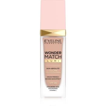 Eveline Cosmetics Wonder Match Lumi fond de ten hidratant si catifelant SPF 20 culoare 20 Nude Warm 30 ml