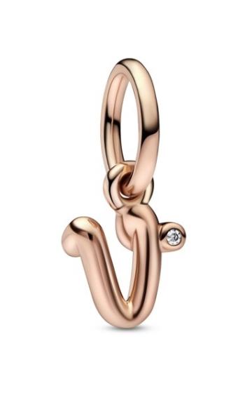 Pandora Pandantiv din bronz litera V cu zircon 782480C01