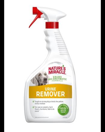 NATURE'S MIRACLE Urine Stain&amp;Odour Remover Dog Spray impotriva petelor si miorsurilor, caine 946 ml