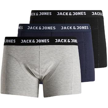 Jack&Jones 3 PACK - boxeri bărbați JACANTHONY 12160750Black -Blue night - LGM XL