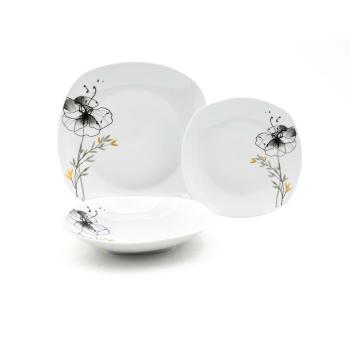 Set de masă Home Elements 18 piese Black Poppy