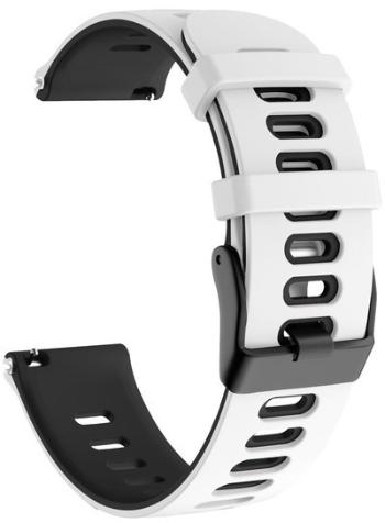 4wrist Curea din silicon pentru Garmin 20 mm - White