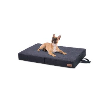 Brunolie Paco, pat pentru câine, pernă pentru câine, lavabil, ortopedic, antiderapant, spumă cu memorie, dimensiunea M (80 × 8 × 55 cm)