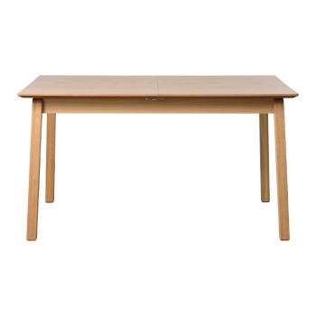 Masă de dining în culoare naturală extensibilă cu blat cu aspect de lemn de stejar 95x200 cm Bari – Unique Furniture