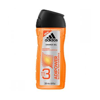Adidas Gel de duș Adipower 3 în 1 pentru bărbați(Shower Gel BodyHair Face) 250 ml