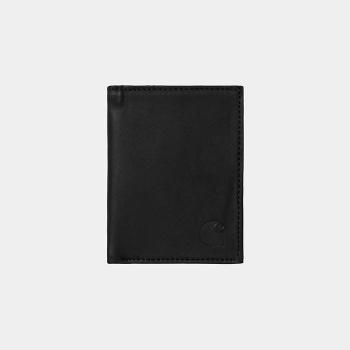 Carhartt WIP Leather Fold Wallet I028723 BLACK