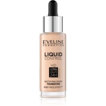 Eveline Cosmetics Liquid Control fond de ten lichid pipeta culoare 001 Porcelain 32 ml