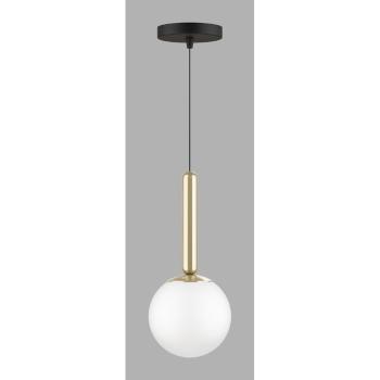 Lustră aurie cu abajur din sticlă ø 15 cm One – Squid Lighting