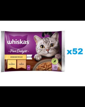 WHISKAS Adult plic in aspic curcan si pui 52x85g hrana umeda pisici adulte