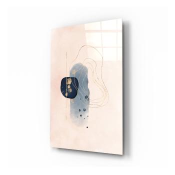 Tablou din sticlă Insigne Abstract Beige, 46 x 72 cm