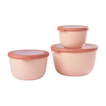 Set 3 cutii pentru gustări Rosti Mepal Cirqula Nordic, roz