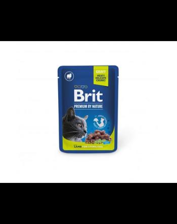 BRIT PREMIUM Pouch Lamb Sterilized 24x100g Plic hrana pisici sterilizate, cu miel