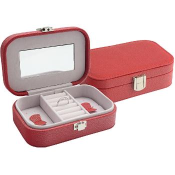 JK Box Roșu cutie de bijuterii SP-487 / A7